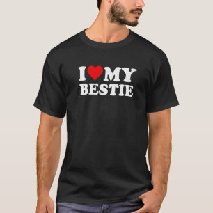 I KÄRLEK HEART MIN BESTIE BESTFRIEND BEST FRIEND B T SHIRT