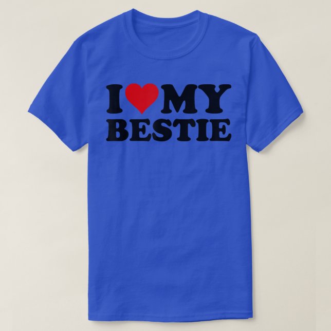 I KÄRLEK HEART MIN BESTIE BESTFRIEND BEST FRIEND B T SHIRT (Design framsida)