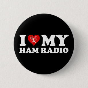 I Kärlek (Heart) Min Ham-radio Knapp