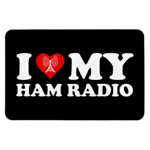 I Kärlek (Heart) Min Ham-radio Magnet