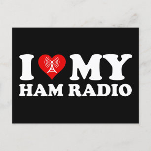 I Kärlek (Heart) Min Ham-radio Vykort