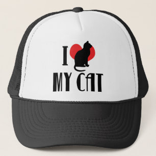 I Kärlek Heart min katt - Cat Lover Truckerkeps
