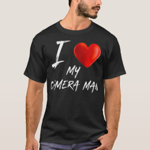 I Kärlek Heart MY CAMERA MAN Photography T Shirt