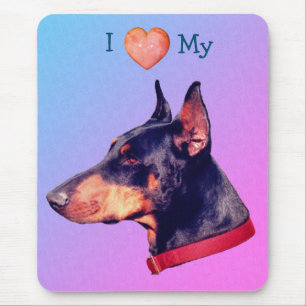 I Kärlek Heart My Doberman Musmatta