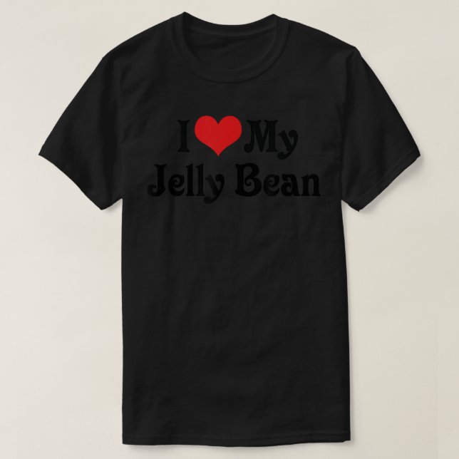 I Kärlek Heart My Jelly Bean - Boyvän Girlkompis T Shirt (Design framsida)