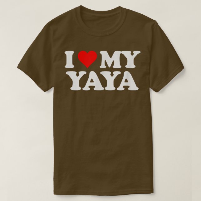 I Kärlek Heart My Yaya T Shirt (Design framsida)