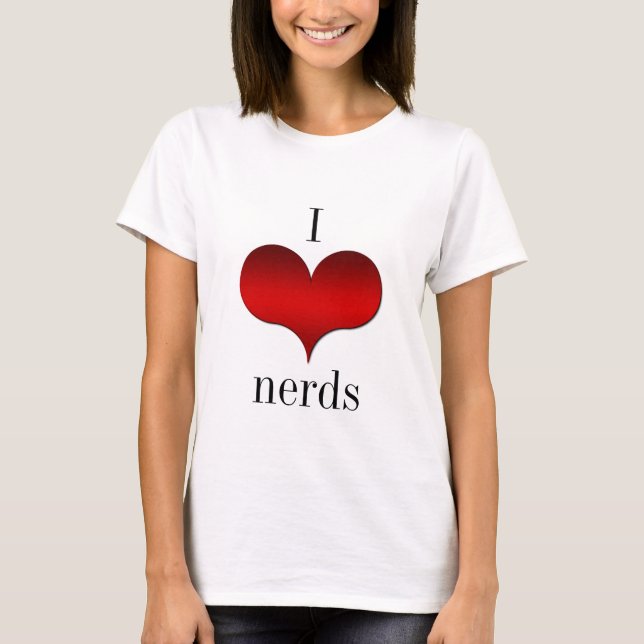 I Kärlek (Heart) Nerds Light Women's Tee (Framsida)