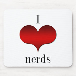 I Kärlek (Heart) Nerds Mousepad Musmatta