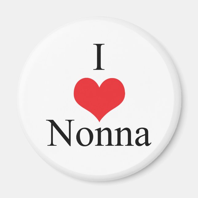 I Kärlek (Heart) Nonna Magnet (Framsidan)