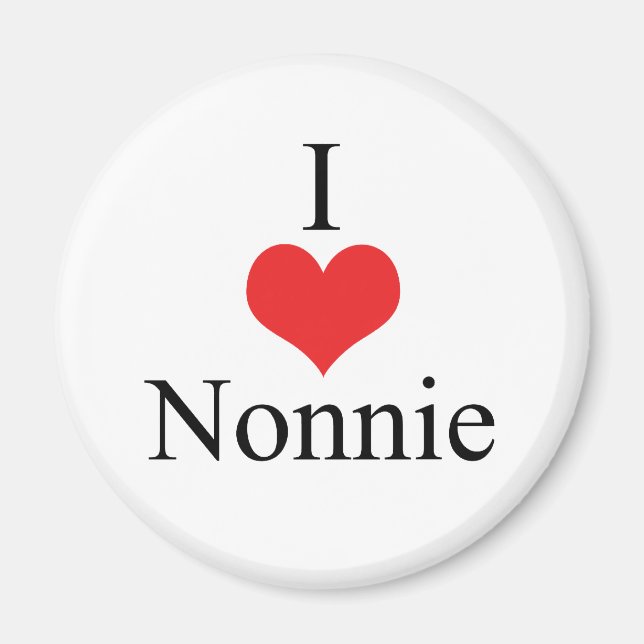 I Kärlek (Heart) Nonnie Magnet (Framsidan)