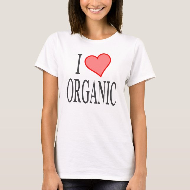 I Kärlek (Heart) Organic T-shirt (Framsida)