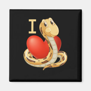 I Kärlek Heart-ormar Magnet