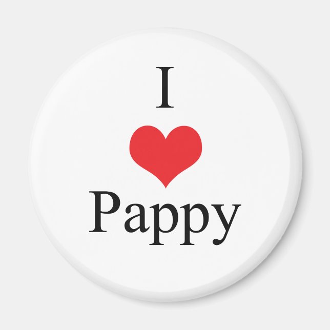 I Kärlek (Heart) Pappy Magnet (Framsidan)