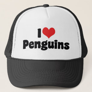 I Kärlek Heart Penguins - Penguin Älskare Keps