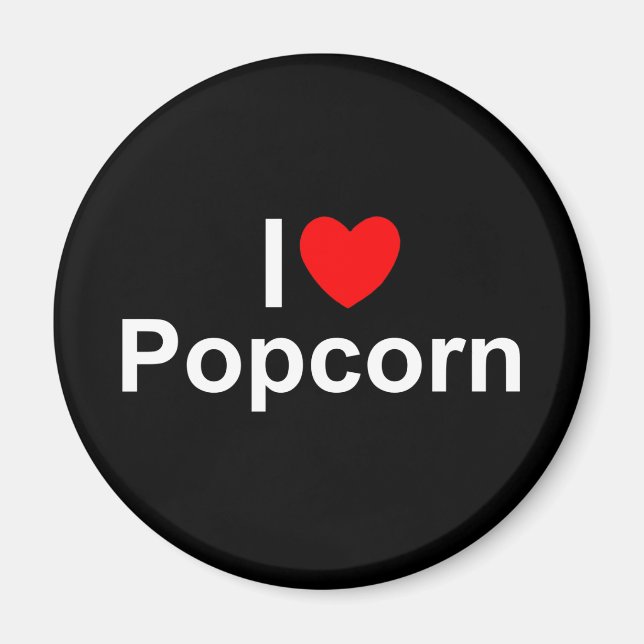 I Kärlek (Heart) Popcorn Magnet (Framsidan)