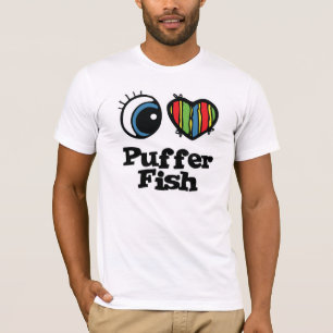 I Kärlek (Heart) Puffer Fish Tee Shirt