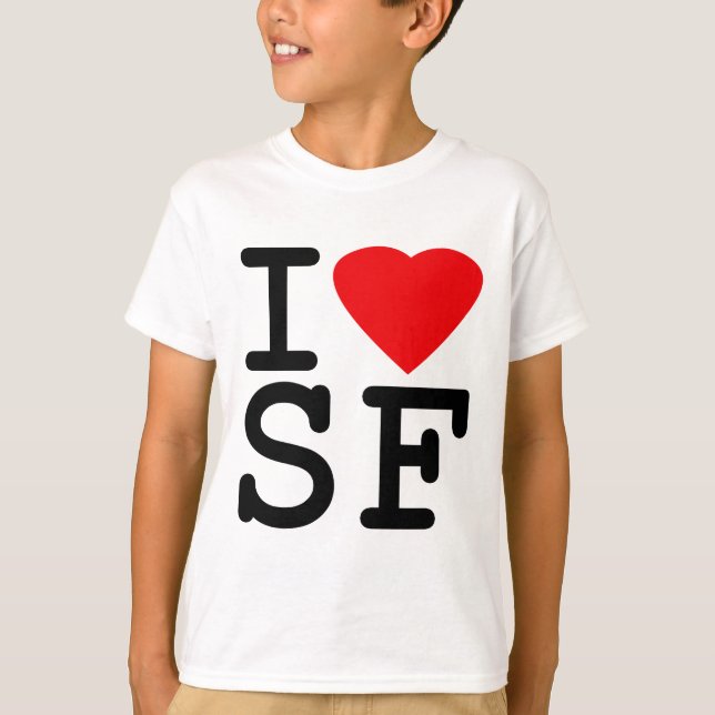I Kärlek Heart San Francisco Tee Shirt (Framsida)