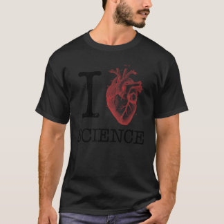 I Kärlek Heart Science - Biology Anatomy Illustrat T Shirt