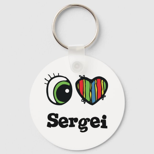 I Kärlek (Heart) Sergei Nyckelring (Framsida)