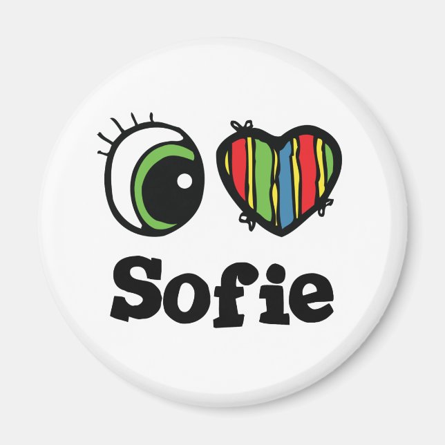 I Kärlek (Heart) Sofie Magnet (Framsidan)