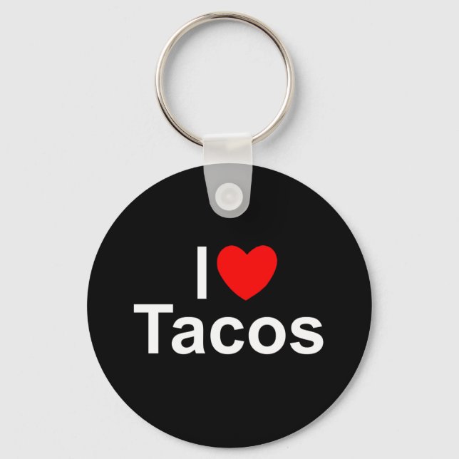 I Kärlek (Heart) Tacos Nyckelring (Framsida)