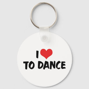 I Kärlek Heart to Dance - Ballet Tango Waltz Älska Nyckelring