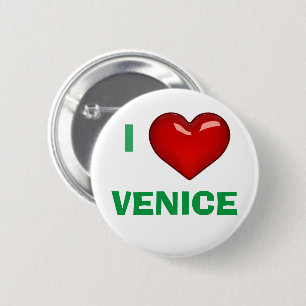 I KÄRLEK (HEART) VENICE-redigerbar Knapp
