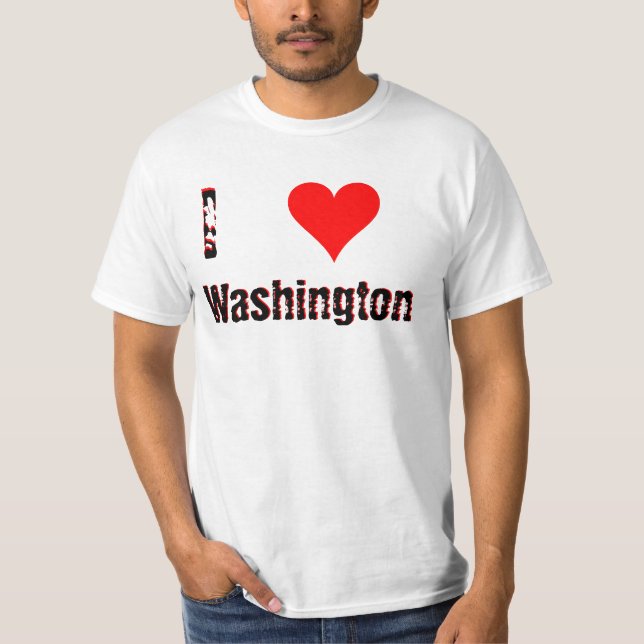 I Kärlek (Heart) Washington Tee Shirt (Framsida)