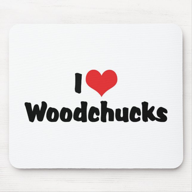 I Kärlek Heart Woodchucks Musmatta (Framsidan)