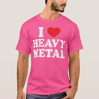I Kärlek Heavy Metall Prog Metall Dödsfall Metall T Shirt