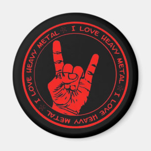 I kärlek Heavy Metall Radio Magnet