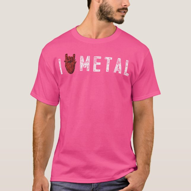 I Kärlek Heavy Metall T Shirt (Framsida)