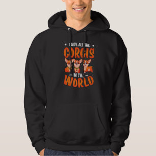 I Kärlek hela Corgis i World Girls Corgi 2 Hoodie