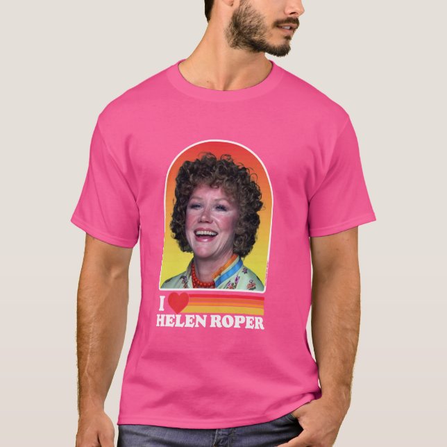 I Kärlek Helen Roper Three's Company Roper Retro T Shirt (Framsida)