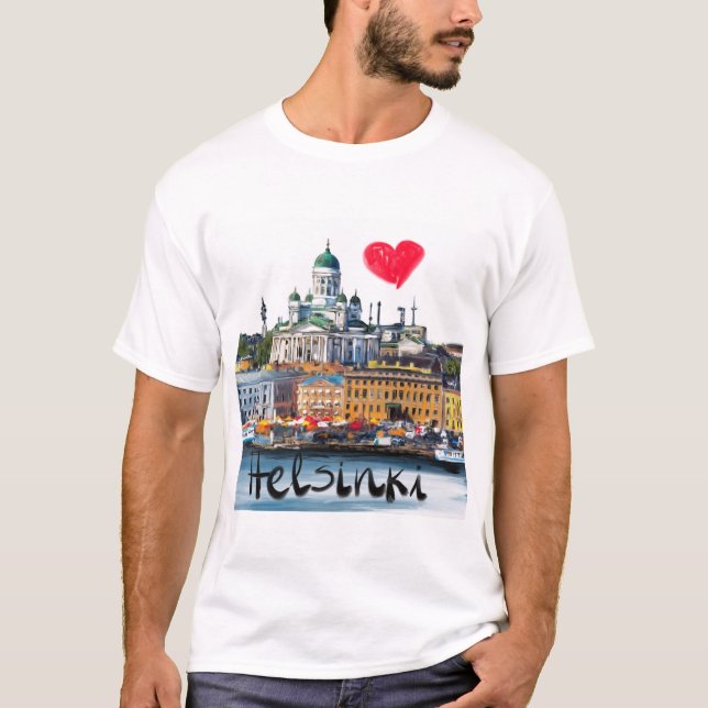 i kärlek Helsingfors T Shirt (Framsida)