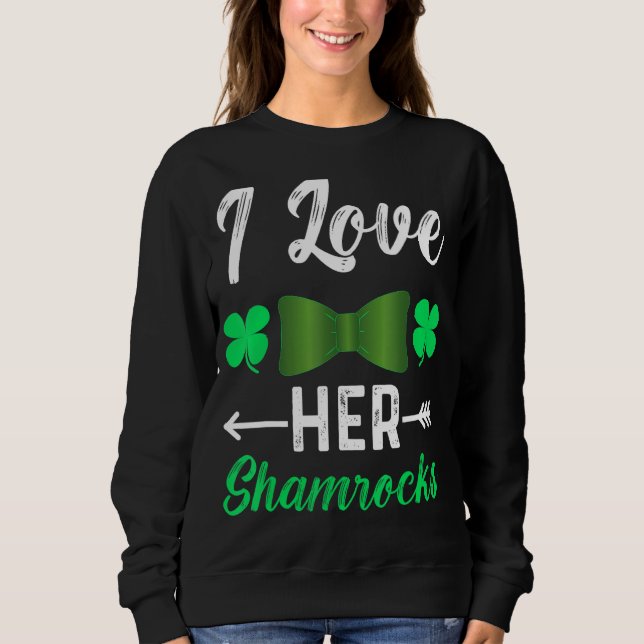 I Kärlek Hennes Shamrocks St patrick's day Par 1 T Shirt (Framsida)