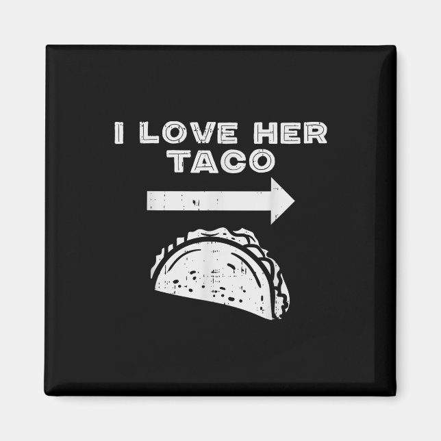 I Kärlek Hennes tako Matching par Cinco De Mayo Ma Magnet (Framsidan)