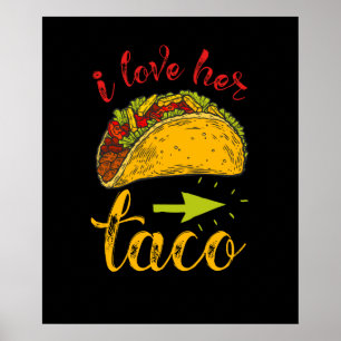 I Kärlek Hennes tako Matching par Cinco De Mayo Poster