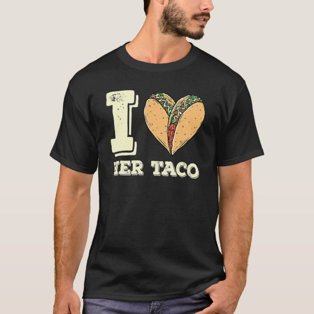 I Kärlek Hennes tako Matching par Cinco De Mayo Re T Shirt (Framsida)