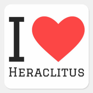 I kärlek Heraclitus Fyrkantigt Klistermärke