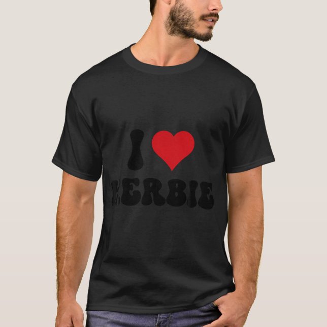 I Kärlek Herbie Heart Herbie Valentine Day T Shirt (Framsida)