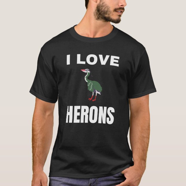 I kärlek Herons T Shirt (Framsida)