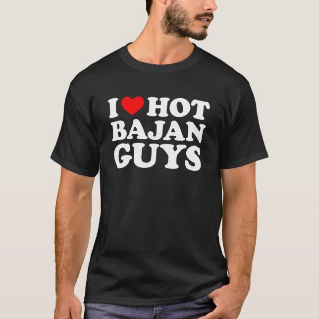 I Kärlek Hett Bajan Killar T Shirt (Framsida)