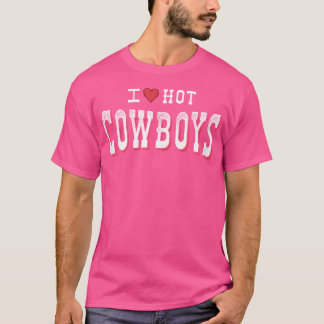 I Kärlek Hett Cowboys Funny Western Rodeo T Shirt