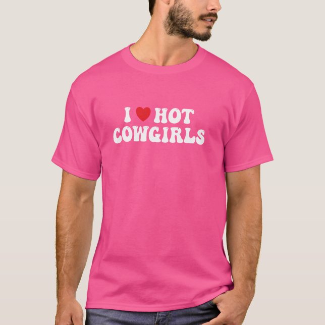 I kärlek hett cowgirl western Rode T Shirt (Framsida)