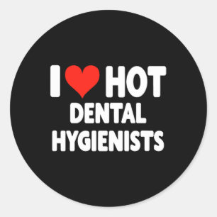 I Kärlek Hett Dentala hygienister Heart - Make-fru Runt Klistermärke