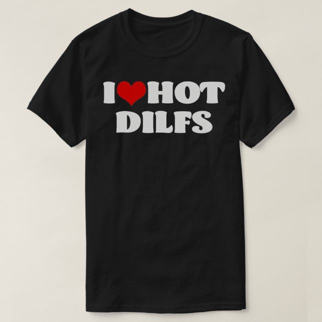 I Kärlek Hett DILFS DILFS Red Heart Kärlek DILFS T Shirt (Design framsida)