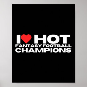 I Kärlek Hett Fantasy Football Champions Mamma Wif Poster