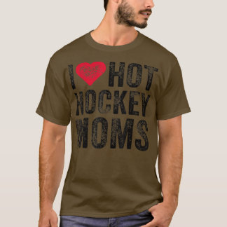 I Kärlek Hett Hockey Mammor Heart Lunt Vintage Dis T Shirt