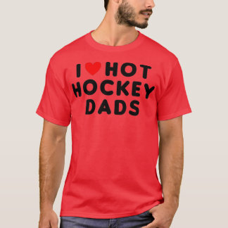 I Kärlek Hett Hockey Pappor Funny Red Heart T Shirt